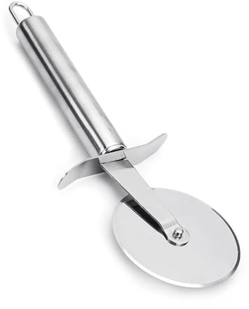ZAMXHUG Cortapizzas - 1 Pcs Cortador de Pizza, Pizza Roller,Cortador de Pizza, Acero Inoxidable Pulido Acero Inoxidable Cortapizzas para Hornear Pizza Casera,Pastel,Gofre Fiesta, Queso, Crepes