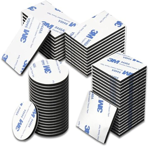 SOPSTUO Double Sided Sticky Pads, 60 Pcs Heavy Duty Sticky Foam Pads 3 Sizes Waterproof Strong Adhesive Pads for Walls, Car, Home, Office