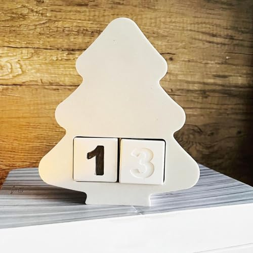 Christmas Tree Silicone Mold, Christmas Advent Calendar Silicone Mould, Countdown Calendar Ornament Silicone Mould, Festive Silicone Mold Home Decoration, Resin Casting Molds