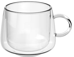 Villeroy & Boch Artesano Hot & Cold Beverages Coffee Glass, Set of 2 Glasses, Double-Walled Glasses for Cold and Hot Beverages, 9 oz, Borosilicate Glass, Dishwasher-Safe, Microwave-Safe