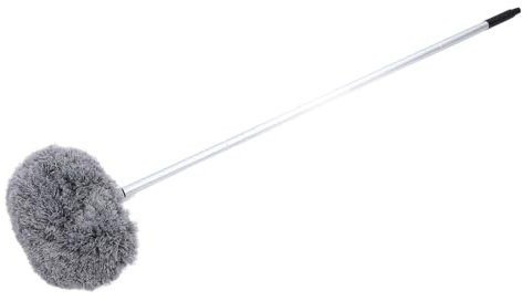 Extra Long Circular Dusting Brush Ceiling Fan Duster 140cm with 360 Degree Rotation Ceiling Dusting Tool for High Ceilings, Furniture (Gray)