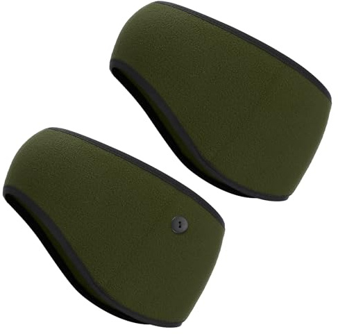 PATIKIL Öronvärmare pannband, öronvärmare vinter stretchig löpning svettband utomhus nödvändig för löpning promenader, Olivgrön, 1 count (Pack of 1)