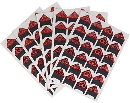 VILLCASE 5 Stück Selbstklebende Fotoecke, aus Kraftpapier, Schwarz | Reversibel, Leicht und Dekorativ, Passend für Fotos und Fotoalbum, 24 Stück Je Blatt