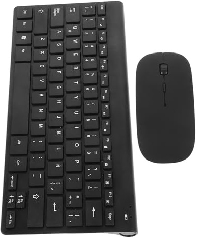 DOITOOL Reliable Wireless Keyboard and Mouse Combo with Silent Wireless Keyboard and Ergonomic Mouse Resin Material for Laptop and Game Playing Computer Accessory