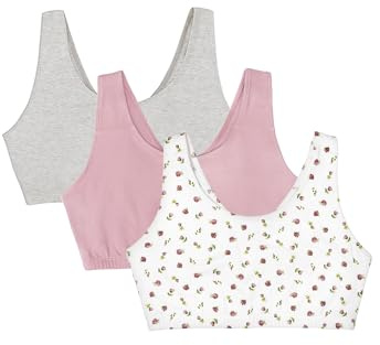 Fruit of The Loom Women's 3-Pack Cotton Sports Bra