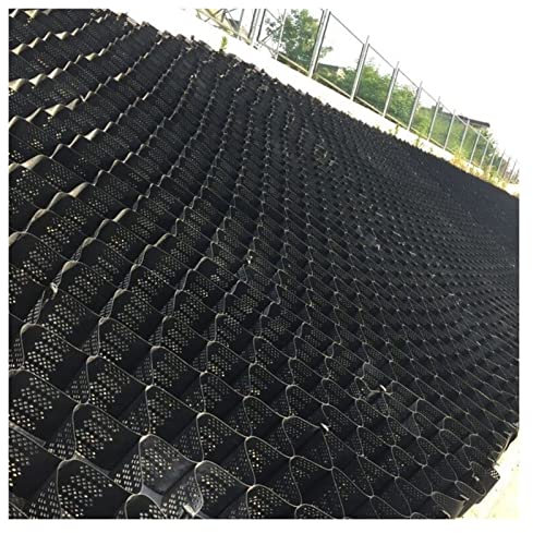 Rejilla de base de cabaña de madera resistente para jardín, casa de verano, sistema de pavimento de grava permeable de 5 cm de profundidad, versátil en múltiples longitudes