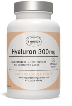 Astrid Twardy Hyaluron Kapseln – vegane Nahrungsergänzung mit 300 mg Hyaluronsäure pro Kapsel, hochdosiert, ohne Zusatzstoffe, vegan– 60 Kapseln