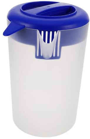 TOPPERFUN Pichet à Eau 5L en Plastique Pichet à Boissons avec Couvercle Grosse Capacité Compatible Réfrigérateur Poignée Ergonomique pour Restaurants et Carafe à Jus