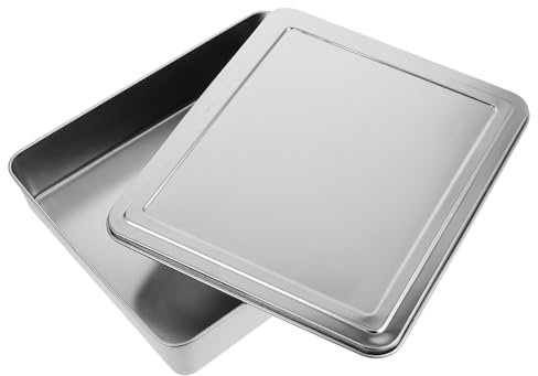 Alipis utensilios para hornear pan de acero inoxidable Recipiente para hornear molde metalico para pasteles contenedor de condimentos Sartén de acero inoxidable plato de cacerola Plata