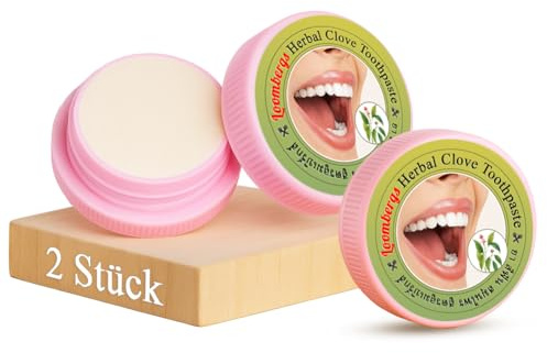 LB Rasyan Polvere dentale Thailandia - Dentifricio alle erbe con olio di chiodi di garofano e mentolo per sbiancamento naturale dei denti - Rimuove i condimenti, fornisce denti bianchi e alito fresco