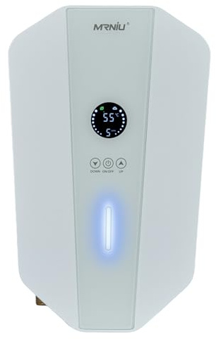 8.5KW 240V Tankless Electric Instant Water Heater, On-Demand Hot Water with Digital Display, Wall-Mounted Under Sink Point-of-Use Water Heater for Efficient Home Use Shower