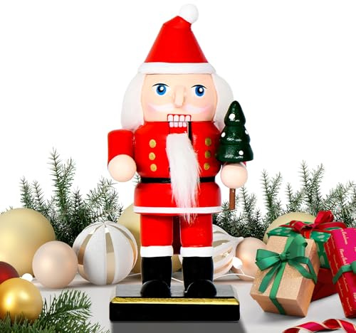 usefulbeauty Piccoli personaggi natalizi – Simpatici Schiaccianoci Figure Desktop Decorativo Scultura per Tavolo Scrivania Vetrina Soggiorno Matrimonio Bambini Adulti Festa
