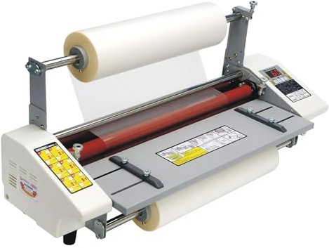 Máquina de laminado, máquina de laminado en frío y caliente, A2+ 4 rodiindividual y doble cara laminadora, 0-180°C ajustado, pantalla LCD Digital, para el uso comercial de la oficina de la escuela