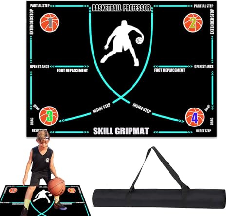 Generico Tapis de basket-ball, tapis pour pas silencieux, tapis d'exercices de marteau, pour joueurs professionnels, jeunes, maison, dortoir, appartement, salle de gym
