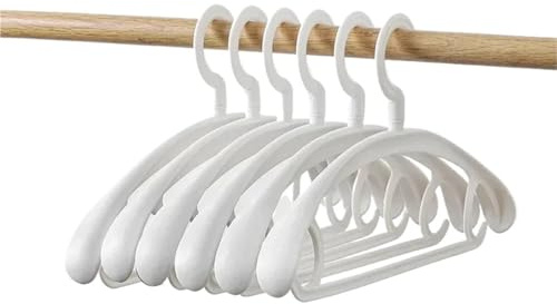 Grucce Appendiabiti Appendiabiti senza traccia, confezione da 5 pezzi, organizer for armadio, stendino allargato, espositore for cappotti, appendiabiti(White)