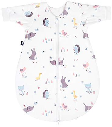 Julius Zöllner Baby Winterschlafsack aus Jersey Baumwolle, Größe 98, Standard 100 by OEKO-TEX, Crazy Animals