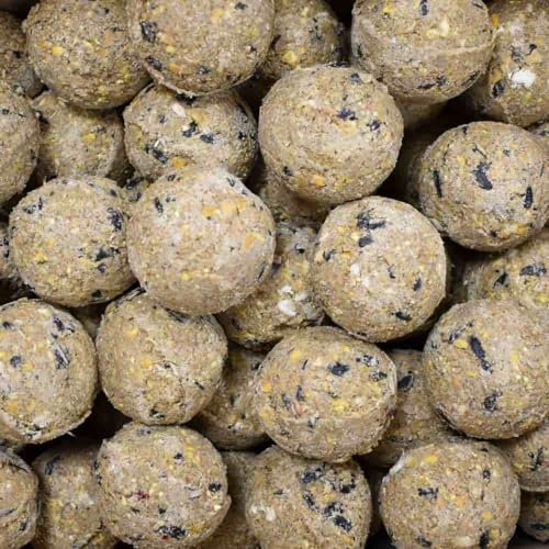 Premium Meisenknödel mit Insekten, 200 Stück (18kg) – Ganzjähriges Wildvogelfutter, Natürliche Zutaten, Ganzjährige Fütterung, Körnerfresser Delikatesse