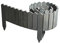 BOGATECO Rollborder de Rail en Bois, 200 & 10cm Sapin | Clôture du Jardin, palissade pour marquer Les chemins et Les limites de parterres de Fleurs, pelouses | Flexible | Imprégné | Gris