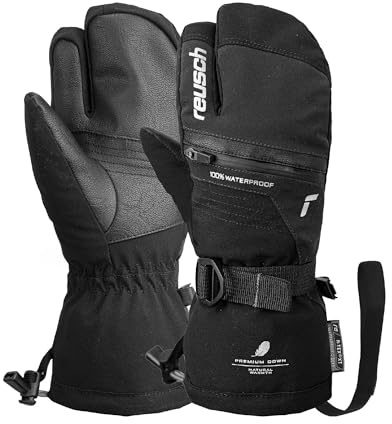 Reusch Lando R-TEX Junior Gants de Ski 3 Doigts Extra Chauds, imperméables et Respirants pour garçon