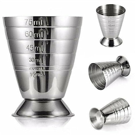Steel 304 Messbecher Mixing CupShot Ounce Mixed 75ml Cocktail Jigger Scale L8D2 Beaker Bar