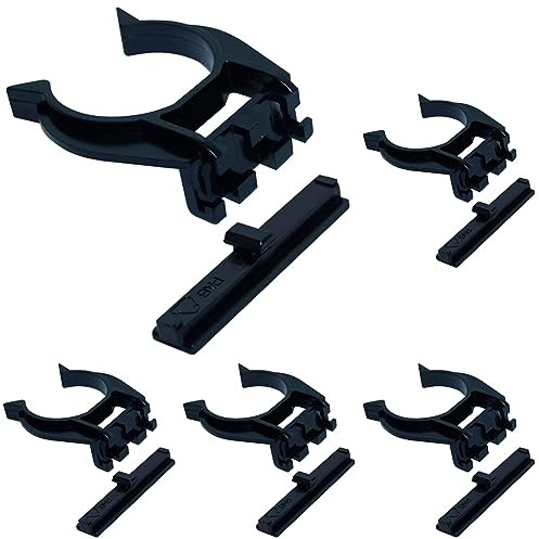 cyclingcolors Clip per Zoccolo per Piedini per Mobili Da Cucina, 34mm, Nero (Confezione da 5)