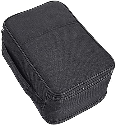 Fonowx Organizador de Lápices de Colores con 300 Ranuras, Estuches de Lápices de Colores Grandes, Estuche para Marcadores para Estudiantes Artistas, Negro, Individual
