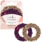 invisibobble Scrunchie Lila & Bronze Slim The Snuggle is Real, Silk Scrunchie mit Spiralhaargummi, Haargummis maximaler Halt, für alle Haartypen, 2 Stück