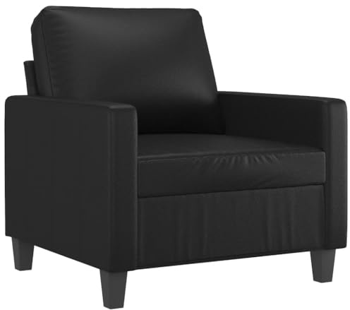 vidaXL Fauteuil Noir 60 cm Similicuir