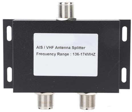 Antennen-Splitter aus Aluminiumlegierung, Kupfer, Antennen-Splitter, 2-Wege, 136 bis 174 MHz, 100 W, VHF, AIS-Antennen-Splitter, Trennwand für Schiffs-Marine-System