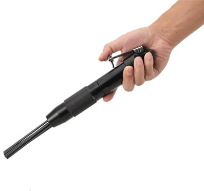 QAVODB 1/4 Zoll Profi Pneumatisches Rostentgratungswerkzeug, 90PSI Druckluft Nadelentroster Rostentferner, 4000rpm Nadelhammer Rostentferner Entroster