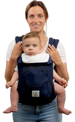 Sooth&Soothe Mobility Max Babytrage Neugeborene Ab Geburt Leichte Ergonomische Babytragetücher Robuste Gurte 3 Tragepositionen Weich Mit Wickelunterlage Unterwegs 6 Praktischen Taschen Tragetuch Baby