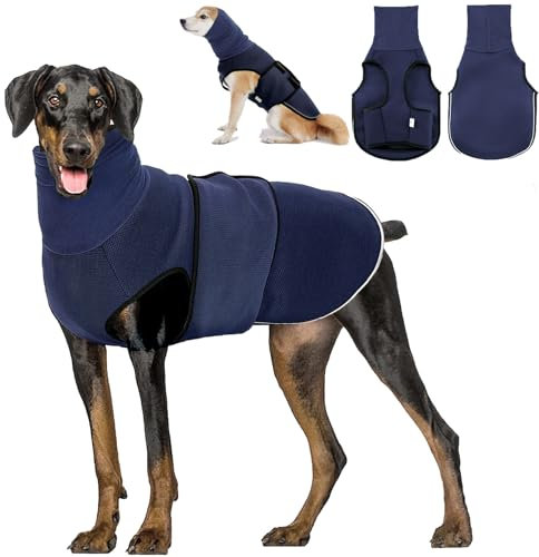 Dotoner Hundemantel zur Linderung von Angst,Beruhigungswesten für Hunde & Katzen mit Ohrenschützer Weich Hoodie Reduziert Geräusche Beruhigungsweste mit Reflexstreifen Beruhigungshilfe