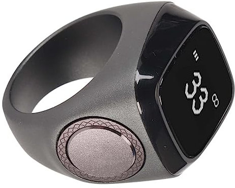 Fockety Bluetooth-Fingerring, Zählfunktion, Wiederaufladbarer Schrittzählring mit Vibrationserinnerung, APP-Unterstützung, 0,49 Zoll Bildschirm, Klares Display, Smart Ring, 20 Mm