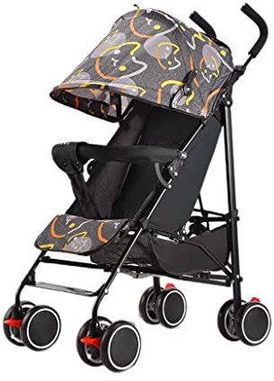 ZONABSQQ Kinderwagen Kinderwagen, kompakter und Leichter, vollständig Verstellbarer Kinderwagen für Babys und Kleinkinder, 360°-Panorama-Schiebedach, tragbarer Kinderwagen Komfort und Sicherheit