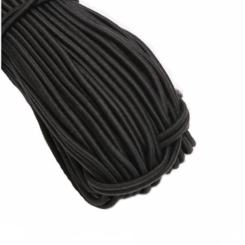 Cordón de goma redondo de 5 mm, cuerda elástica para pulseras, versátil cuerda de goma elástica, cuerda expansor, cuerda tensora, cuerda de perlas, bandas de goma para coser, manualidades, cinta para