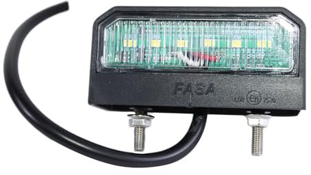 Aelmiyw Luz de Matrícula LED 12~24V para Coche, Moto, Remolques, RV, Camión, Caravana y Barco (Black2)