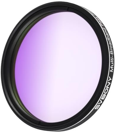 Svbony SV260 Teleskopfilter, 2'' Multi-Bandpassfilter, Grenzwerttiefe OD4, Lichtverschmutzungsfilter, Teleskopzubehör Für Galaxien Emissionsnebel Reflexionsnebel Vorstädtisches Astrofotografie