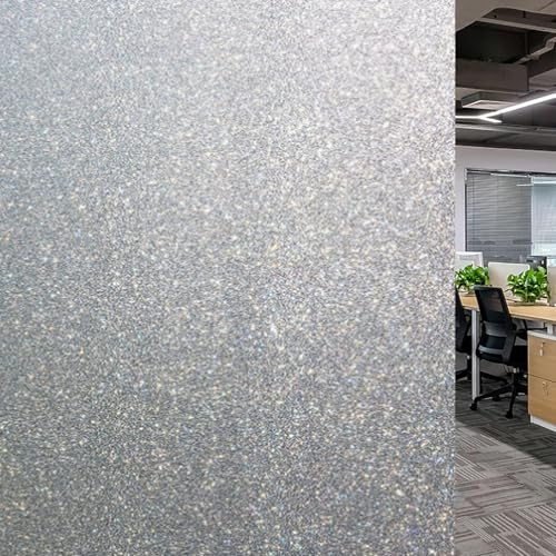 Milchglasfolie Statisch Haftend 80 x 200 cm Anti-Uv & Sichtschutz Fenster Klebefolie Blickschutz, Sonnenschutz, Entfernbar, Statisch Haftend, für Zuhause, Mattiert