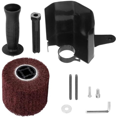 Kit D'accessoires pour Machine à Polir, Meule 120x100 mm, Couvercle de Protection Épais pour Isoler la Poussière, Adapté au Bois, au Métal et à L'acier Inoxydable, M14/M10 (noir)