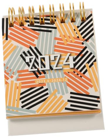 SHINEOFI Tischkalender Klappkalender für Schreibtisch Bürokalender aus Robustem Material Dekorativer Kalender mit Stabilem Ständer Praktisches Kalenderornament für Zuhause und Büro