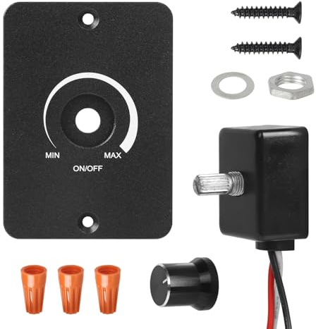 Miosugo LED Dimmer, 12v dimmer, led dimmer 12v, 12V Dimmschalter, für LED Lampen, Wohnmobil, Boot, LKW, Wohnwagen (Schwarz)