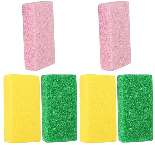Raspa Piedi Esfoliante Pu 6 Pezzi, Rimuovi Calli e Pelle Morta | Impugnatura Ergonomica, Set Pratico per Pedicure, Finitura Grossa e Fine