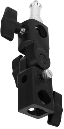 Schirmhüllenadapter mit Stativgewinde aus Abs und Metall Schwarz | Kleiner Stativadapter, Stabile Halterung für Shoots und Reisen, Schnelle Montage, Gleichmäßige Lichtstreuung