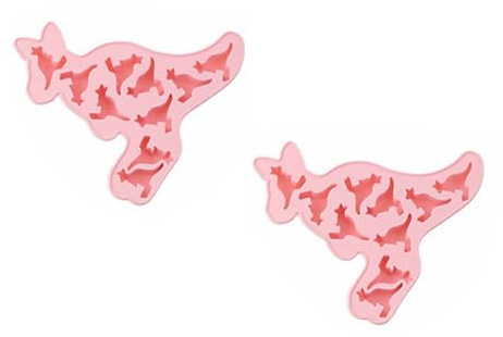 TOYANDONA 2 pièces Moule Silicone Chocolat Forme Kangourou Lot Antiadhésif Pour Gâteau Glace Bonbon Couleur Aléatoire Couleur Aléatoire