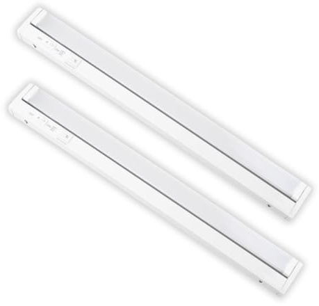 LUXULA 2 Stück LED Unterbauleuchte schwenkbar 55cm, Weiß, 8W 800lm | Schrankbeleuchtung mit Schalter, 3CCT dimmbar 2700K 4000K 6000K, IP20, Unterbau Lichtleiste, Küchenlampe, verknüpfbar