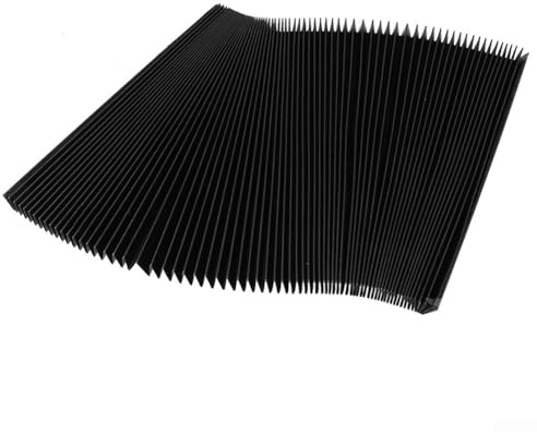 Flexible for CNC Machine Protective Cover for Milling Machines, Accordion Bellows Dust Proof Telescopic Guide Rail Shield, 1.5m Stretch, Black Three-P(240MM)