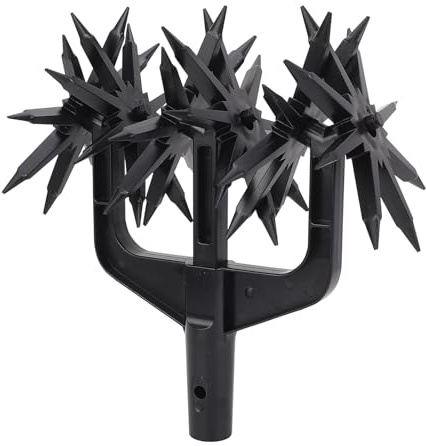 Luocute Cultivateur Rotatif de Jardin, Scarificateur de Sol Manuel en Plastique ABS, Outil de Jardinage Manuel avec Conception Détachable pour Ameublissement du Sol des Jardins à Petite