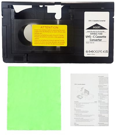 BECBOLDF Adattatore motorizzato da VHS-C a VHS, convertitore a cassetta portatile per videoregistratore domestico e conversione digitale