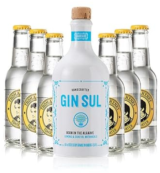 Gin Sul & Tonic Paket (1 x 0,5l) Bester deutscher Gin aus Hamburg und (6 x 0,2l) Tonic Water von Thomas Henry