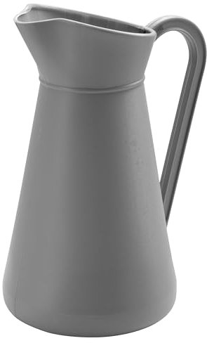 EDA - Broc 5 L - Pichet en Plastique - 24,5 x 19 x 34 cm - Gris galet